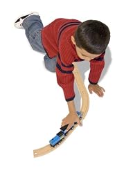 Melissa and Doug Deluxe Wooden Railway Set