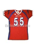 Red No. 55 Game Used Mississippi State Russell Football Jersey