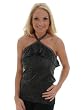 Sexy Black and Metallic Knit Halter Top from NYC Collection