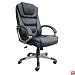 High Back Executive Chair with Knee Tilt Black Leather