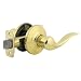 Kwikset Signatures Tustin Passage Lever in Polished Brass Finish #97200-663