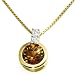 Goldmaid Damen-Collier 585 Gelbgold 2 Diamanten 1 Citrin 0,02ct Fa C2944GG