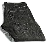 Artful Dodger Leather Trimmed Hammer Jeans Black