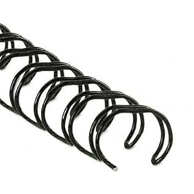 Wire Bindings, 1/4 Diameter, 35 Sheet Capacity, Black, 25/Pack