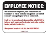 Laughter Revolution Sign Employee Notice (Pack of 5)