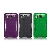 3X HTC Inspire 4G/ Desire HD TPU Rubber Case/ Protector (Black, Breen, Purp ....