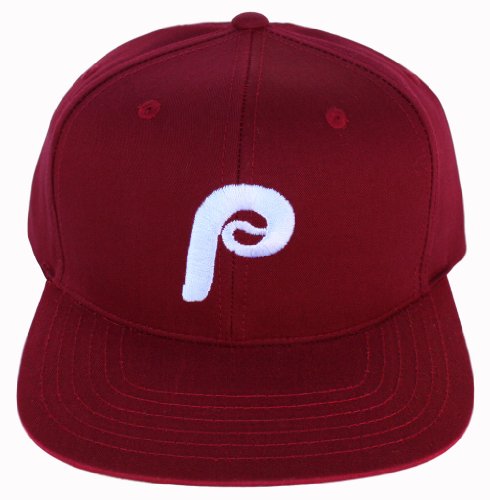 Philadelphia Phillies Maroon Basic Plastic Snapback Flatbill Adjustable Hat