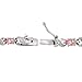 Bria Lou Silver Flashed Brass Created Pink Opal & Diamond Accent Infinity Link Bracelet, 7.5