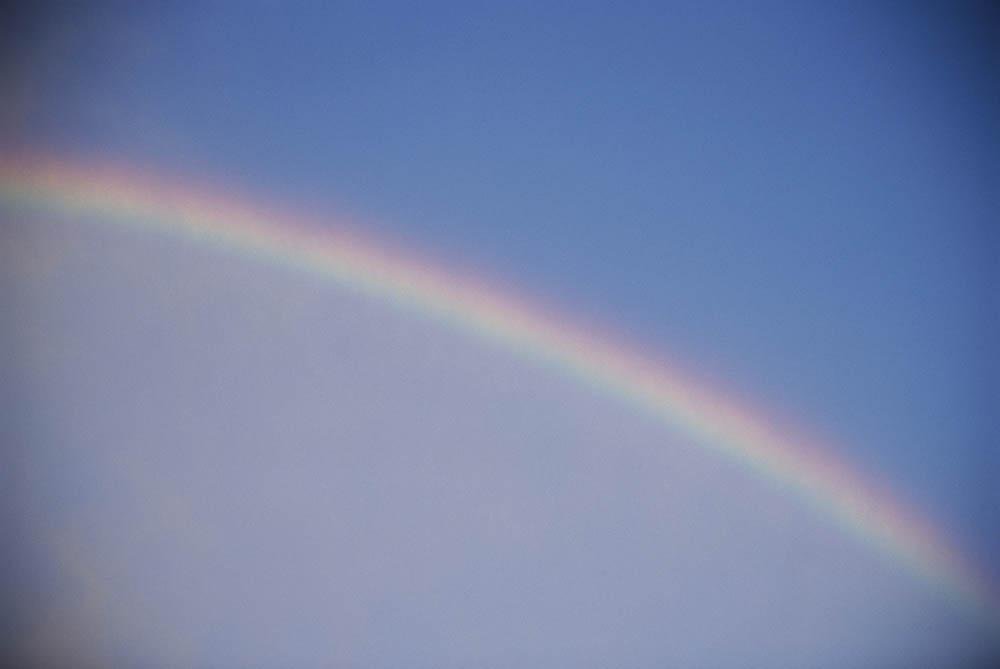 Amazon.com - A Rainbow Arcs across the Sky above Salt Lake City ...