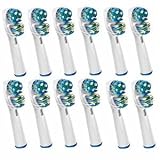 12 x REPLACEMENT TOOTHBRUSH HEADS COMPATIBLE FOR BRAUN ORAL B DUAL (3 x 4pk), compatible with Oral B Triumph Professional Care 9000 series Oral B Vitality Precision Clean, Sensitive Clean,White Clean Oral B, Advance Power 400/900 Oral B, Professional Care 5000/ 6000 /7000 /8000, Oral B Dual Clean, “same day shipping”