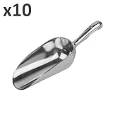 10 pack of Aluminium Ice / Sweet Scoop 5oz - Ideal for Candy / Sweet Bars at Weddings Kitchen & Housewares