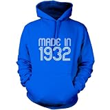 Made In 1932 - Unisex Hoodie / Hooded Top 80th Birthday Present / Gift - 9 Colours