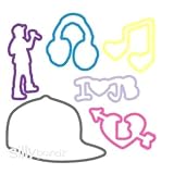 Silly Bandz Shaped Rubber Bands Bracelets 24Pack Justin Bieber