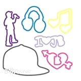 Silly Bandz Shaped Rubber Bands Bracelets 24Pack Justin Bieber