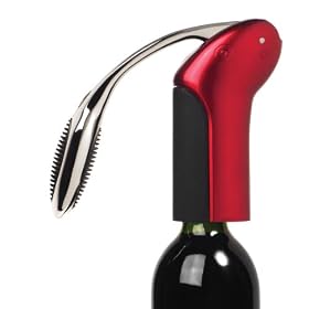 Click here to buy Metrokane Vertical Rabbit Lever Style Corkscrew with Foil Cutter, Candy Apple Red .