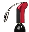 Metrokane Vertical Rabbit Lever Style Corkscrew with Foil Cutter, Candy Apple Red