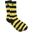 Fallen Mens Socks Trademark Striped Black/Yellow