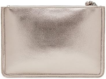 Mighty Purse Charging 2TONE Handbag (Metallic Silver/Metallic Rose Gold) - Women's Smartphone Charging Handbag for iPhones and Android Phones - Genuine Leather Hand Bag with Rechargeable Battery