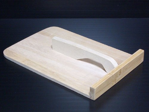 駒板　竹・桐合わせ　握り穴あき　Ｌサイズ（21ｃｍ×26ｃｍ）【蕎麦打ち道具】