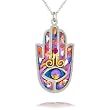 Purple Hamsa Necklace to Protect from the Evil Eye #2412PU Purple Hamsa Necklace to Protect from the Evil Eye #2412PU