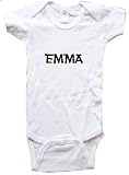 EMMA / Hurry Up - Name-series - White or Pink Onesie / Baby T-shirt