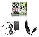 HTC ThunderBolt (Verizon) Premium Combo Pack - Black Butterfly and Green Fl ....