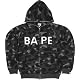 Size【XL】A BATHING APE(エイプ) 06AWラインストーン付き黒サル迷彩柄パーカー【黒】【新品】