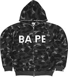 Size【XL】A BATHING APE(エイプ) 06AWラインストーン付き黒サル迷彩柄パーカー【黒】【新品】の画像