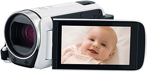 Canon Vixia HF R600 1080p HD Video Camcorder (White) with 64GB Card + Case + LED Light + Mic + Battery & Charger + Tripod + Tele/Wide Lens Kit