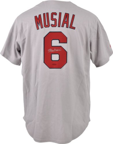 Stan Musial St. Louis Cardinals Cooperstown Collection Grey Throwback Jersey