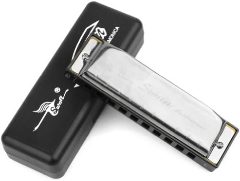 New Silver Swan Metal 10 Holes Key Of C Harmonica with Case High Quality