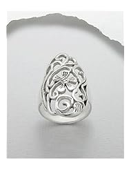 Flower Ring In 92.5 Sterling Silver