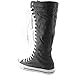Mid Calf Knee High Woman Boots Tall Classic Canvas Sky High Lace up Stylish Punk Flat Sneaker Boots