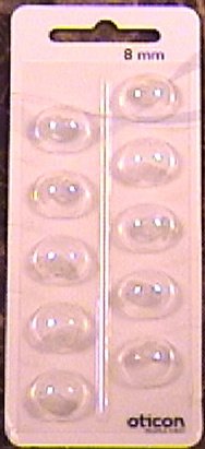Oticon Dome for Dual, Epoq, Vigo and Delta Hearing Aids...8mm Size