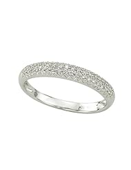 14K White Gold 1/5 ct. Pave Set Diamond Ring
