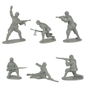  WWII - Italian Infantry Plastic Army Men: 12 piece set of 54mm Figures - 1:32 Scale