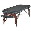 Master Massage 30" Stafford Therma Top Salon Size Portable Massage Table, Black/Mahogany