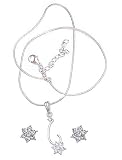 Earring and Pendant Sets Costume Jewelry with Cubic-Zirconia Gemstones Hand Engraved Indian Style (kpss10)
