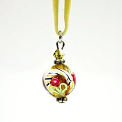 Murano Glass Pendant - Ashley Yellow