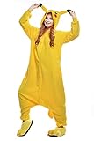 NEWCOAPLAY Unisex Onesies Pajamas Kigurumi Cosplay Sleepsuit Costume (XL, Pikachu)