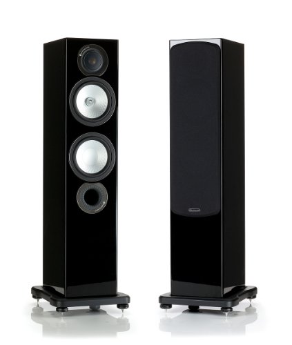 Monitor Audio - Silver RX-6 2 1/2-Way Floorstanding Speaker - Each - Black Gloss
