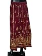 Designer Womens Bohemian Chic Burgundy Skirt Dcrapechic Sequin Beaded Bellydance Skirt