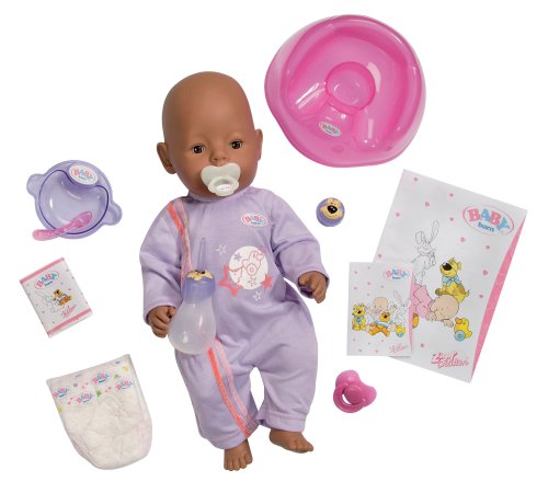 Zapf 806180 - BABY born mit magischen Augen, ethnic