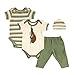 Touched by Nature Baby Organic Cotton Bodysuit and Pant Set, Monkey, 0-6 Months