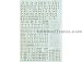 Microscale HO Scale Alphabets & Numbers - SP Style Extended Roman HO 3/9 & 12 - Gold