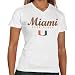 NCAA Miami Hurricanes Ladies Coast V-Neck T-Shirt - White