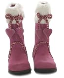 L'Amour Pink Fur Collar Boots