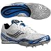 Saucony Mens Velocity Spike 2 Distance,White/Royal,12 M