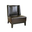 Dark Brown Leather Club Chair By Wholesale Interiors