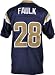 Marshall Faulk Autographed St. Louis Rams Reebok Authentic Navy Jersey